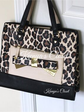 ❗️LAST CALL BETSEY JOHNSON Leopard Mini Tote with Bow